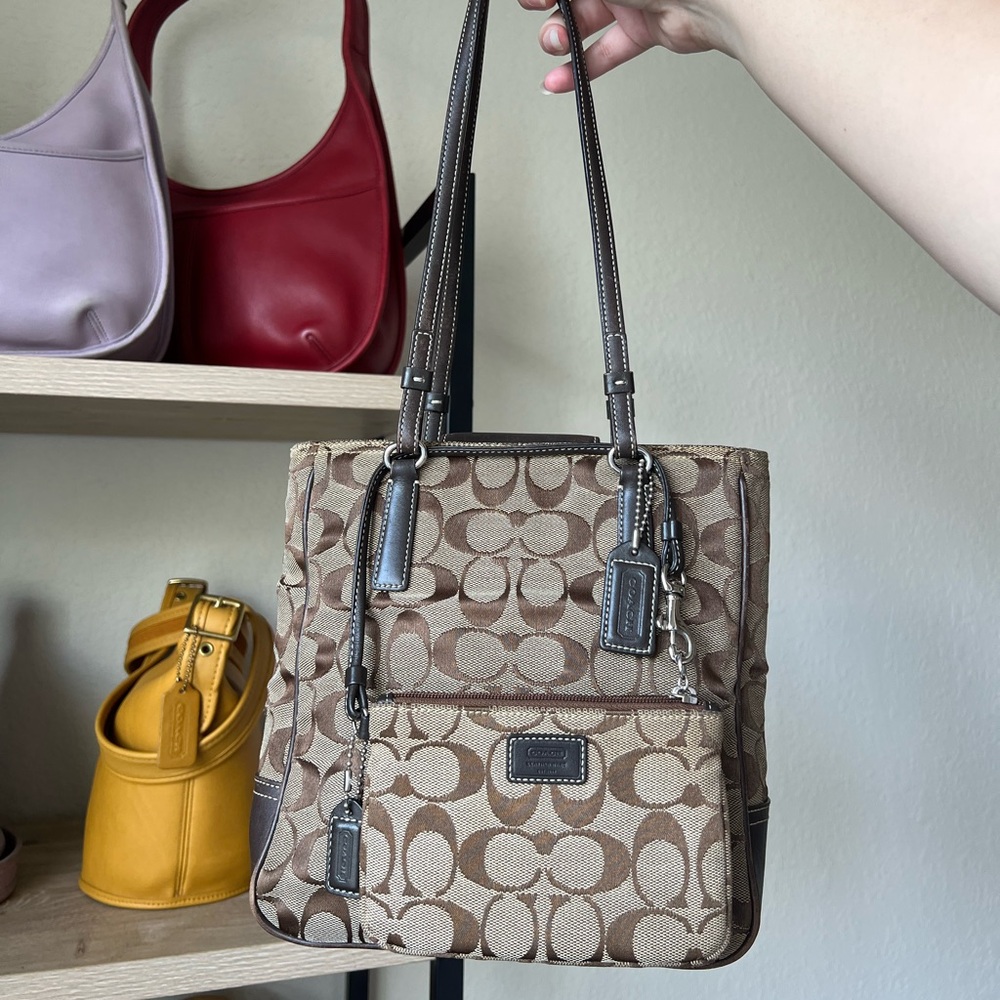 SOLD Y2K Coach Signature Tote Shoulder Bag